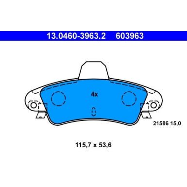 ATE Bremsbeläge | 13.0460-3963.2