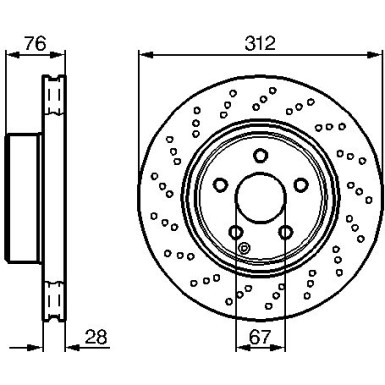 Bremsscheibe VA | MERCEDES W220 99 | 0 986 478 471