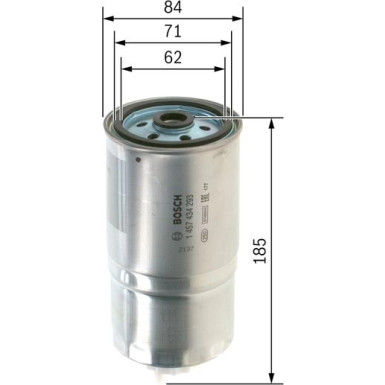 Kraftstofffilter | FIAT,ALFA,LANCIA,BMW | 1457434293