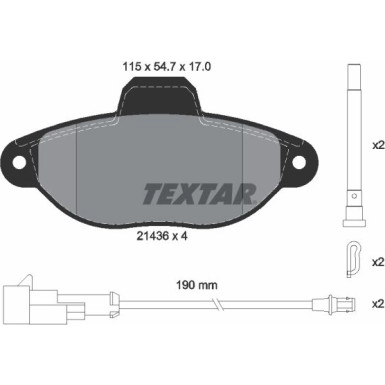 Bremsbelagsatz Ford P. Ka 1.2 10- 2 Sensoren | 2143609