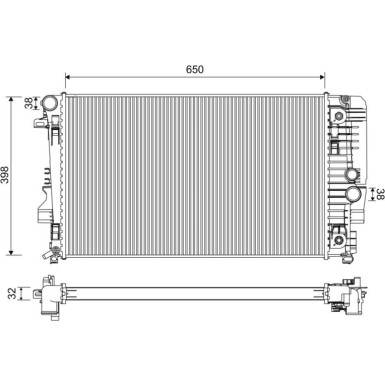 VALEO Motorkühler | 701222