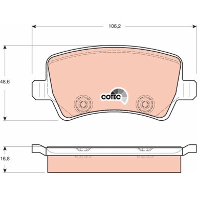 Bremsklötze HA | FORD Galaxy,S-Max,S60,XC60,S80 06 | GDB1685