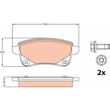 Bremsklötze HA | RENAULT Grand Scenic 13 | GDB2082