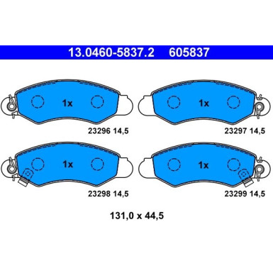 ATE Bremsbeläge | 13.0460-5837.2