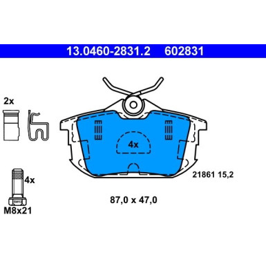 Bremsbelagsatz Mitsubishi T. Carisma/Colt/Space Star 99-12 | 13.0460-2831.2