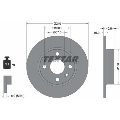 Bremsscheibe Opel T. Corsa C | 92111003