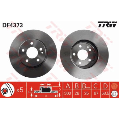 Bremsscheibe Db P. Vito 108-11# | DF4373