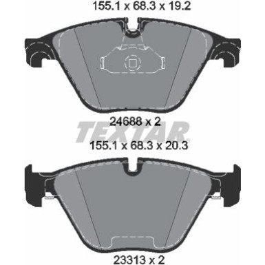 Bremsbelagsatz Bmw P. F10 10- 525-535 | 2468801