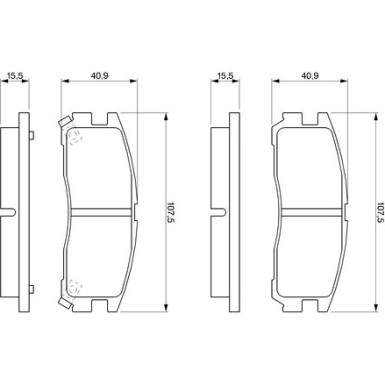 Bremsklötze | MITSUBISHI,PROTON,CHRYSLER,DODGE | 0 986 461 145