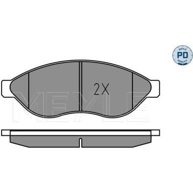 Bremsbelagsatz Fiat P. Ducato/Boxer/Jumper 06- Adowno— 1100/1500 | 025 244 6819-1/PD