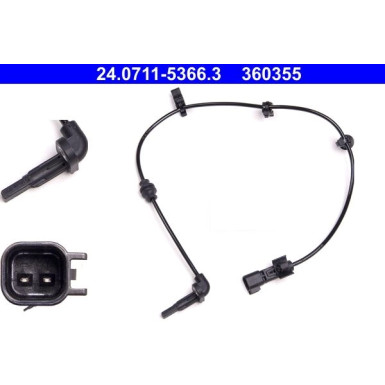 ATE ABS Sensor | 24.0711-5366.3