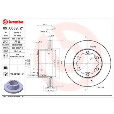 Bremsscheibe HA | VW | 09.C639.21