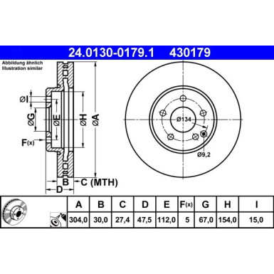 Bremsscheibe Db P. W211/S211 4-Matic 03-09 | 24.0130-0179.1