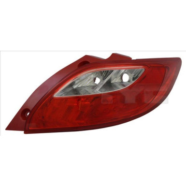 Heckleuchte L O K-PLATTE ROT/WEISS | MAZDA 2 10,07-10,14 | 3703,658,1