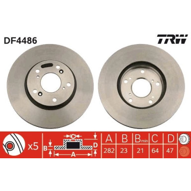 Bremsscheibe Honda P. Crv | DF4486