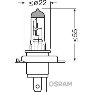 H4 Osram | 24V 75/70W P43T | 94196