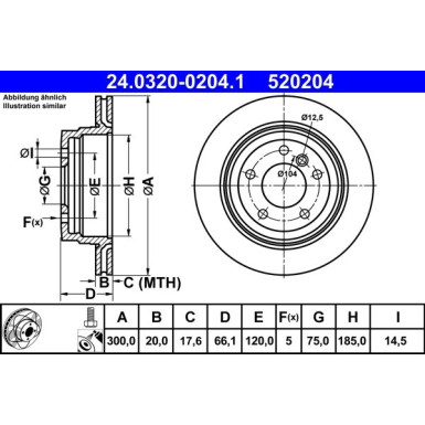 Bremsscheibe Bmw T. 1/3/X1 2.0-3.0 05-15 Power Disc | 24.0320-0204.1