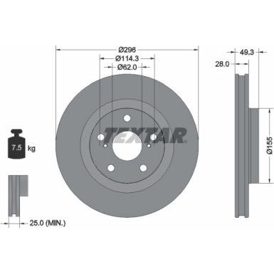 Bremsscheibe Toyota P. Rav-4 06 | 92168803