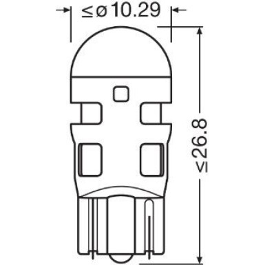 W5W LEDriving SL Amber 12V Blister 2 St. Osram | 2827DYP-02B