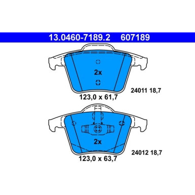 Bremsbelagsatz Volvo T. Xc 90 2,5-4,5 02-14 | 13.0460-7189.2