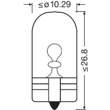 W5W Osram | 12V 5W W2,1X9,5D | GLASSOCKEL | 2825