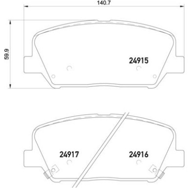 BREMBO Bremsklötze VA | HYUNDAI i30 (GD) | P 30 065