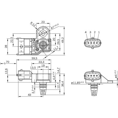 Drucksensor | FIAT | 0 261 230 245