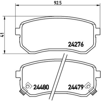 BREMBO Bremsklötze HA | HYUNDAI i10 KIA Picanto 04 | P 30 033