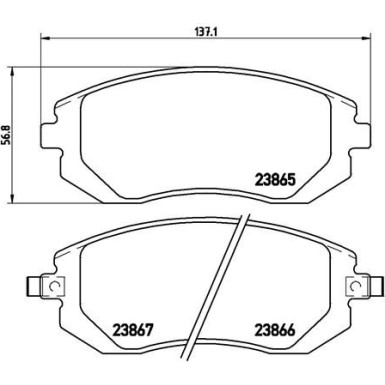 BREMBO Bremsklötze VA | SUBARU BRZ, Impreza, XV 02 | P 78 013