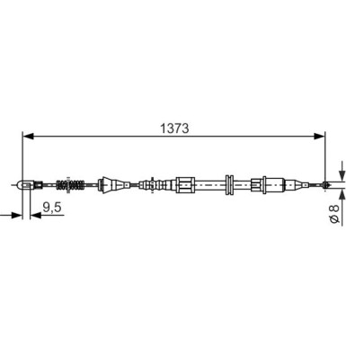 Handbremsseil li | OPEL Corsa,Tigra 93 | 1987477309