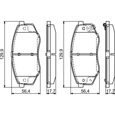 Bremsklötze | HYUNDAI,TOYOTA | 0 986 494 692