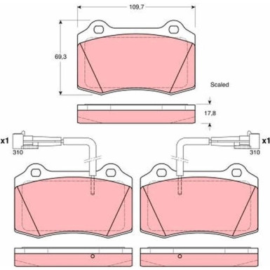 Bremsbelagsatz Alfa P. Gtv/Spider 3.0-3.2 V6 24V 94-05 | GDB1392