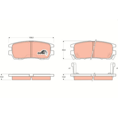 Bremsklötze HA | MITSUBISHI Pajero,L400,Space Gear 89 | GDB1127