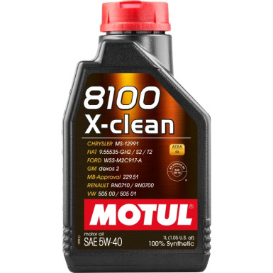 Motul 8100 X-Clean Motoröl 5W-40 C3 1 Liter | 102786