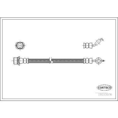 CORTECO Bremsschlauch | 19033076