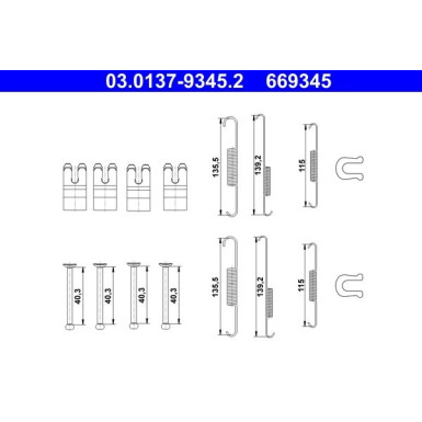Zubehörsatz, Bremsbacken | 03.0137-9345.2