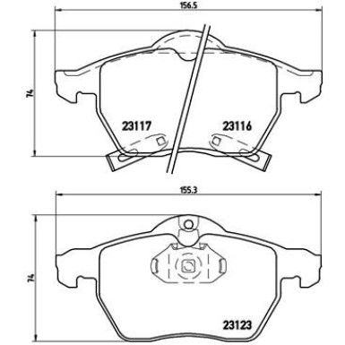 BREMBO Bremsklötze VA | OPEL Ast./Zaf./SAAB 9-3/9-5 96 | P 59 048