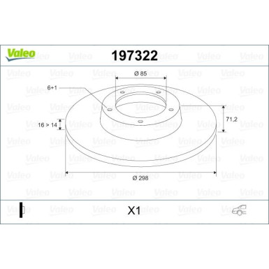 VALEO Bremsscheibe | 197322