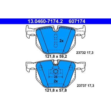 Bremsbelagsatz Bmw T. E60/61 03 | 13.0460-7174.2