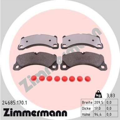 ZIMMERMANN Bremsbeläge | 24685.170.1