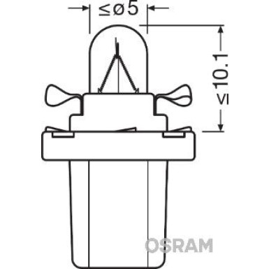 B8,5d Osram | 24V 1,2W | PLASTIKSOCKEL | 2741MF