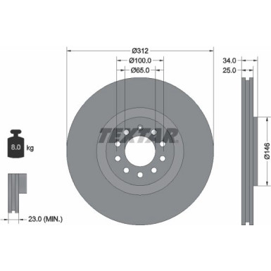 Bremsscheibe Vw P. Bora/Golf/Polo 1.8-2.3 99-10 | 92098505