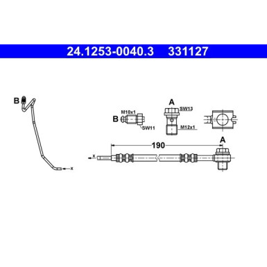 Bremsschlauch | 24.1253-0040.3