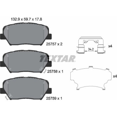 Bremsbelagsatz Kia P. Cerens 13 | 2575701