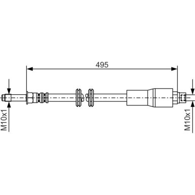 Bremsschlauch | MERCEDES V,Vito,Sprinter 96 | 1987481005