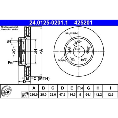 Bremsscheibe | 24.0125-0201.1