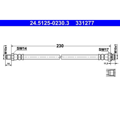 Bremsschlauch | 24.5125-0230.3