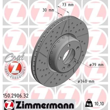 ZIMMERMANN Bremsscheibe | 150.2906.32