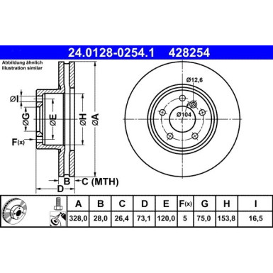 Bremsscheibe Bmw P. X3/X4 1.6-3.0 11 | 24.0128-0254.1