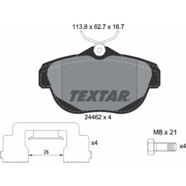 Bremsbelagsatz Citroen T. C6 | 2446201